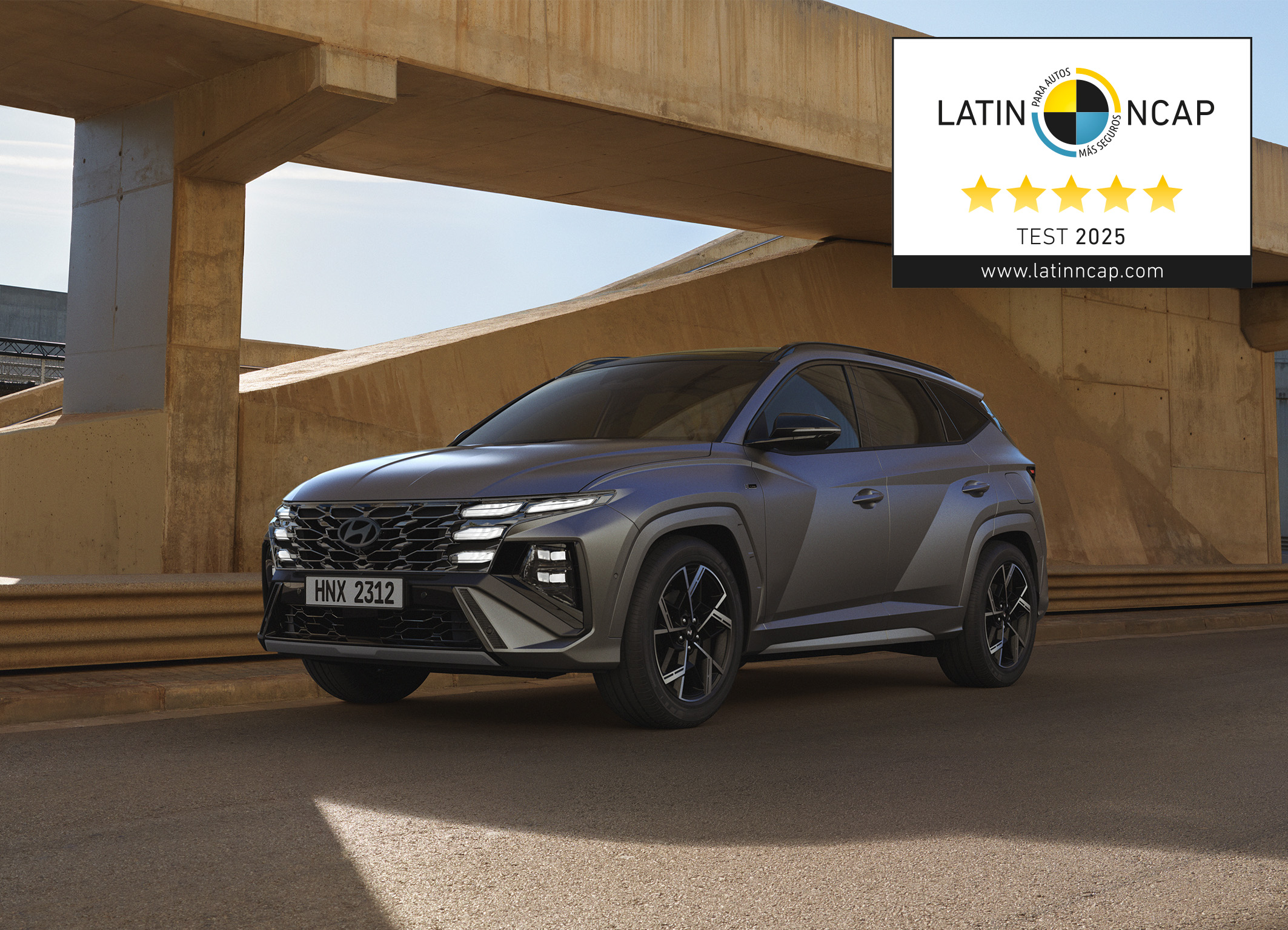 Hyundai Tucson 2025 logra cinco estrellas en  Clasificación de seguridad de Latin NCAP